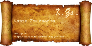 Kasza Zsuzsanna névjegykártya